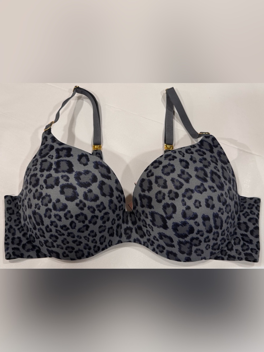 Victoria's Secret Incredible Padded Bra Grey Navy Black Leopard 36C